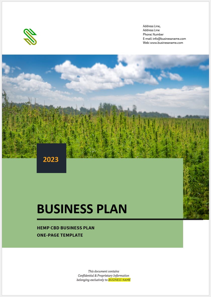Free CBD Business Plan Template – Business Plan Templates