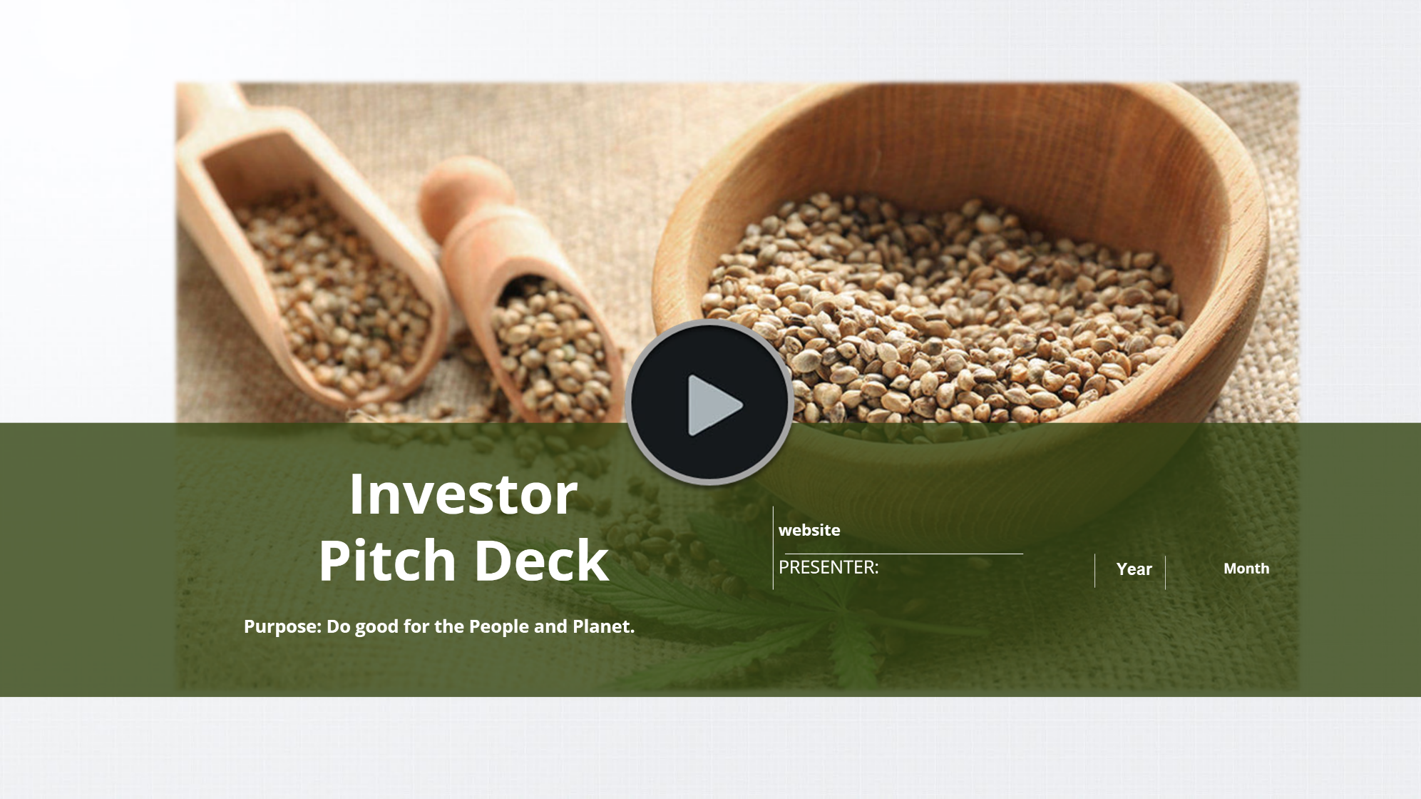 Hemp Cultivation Fiber Grain Investor Pitch Deck Template