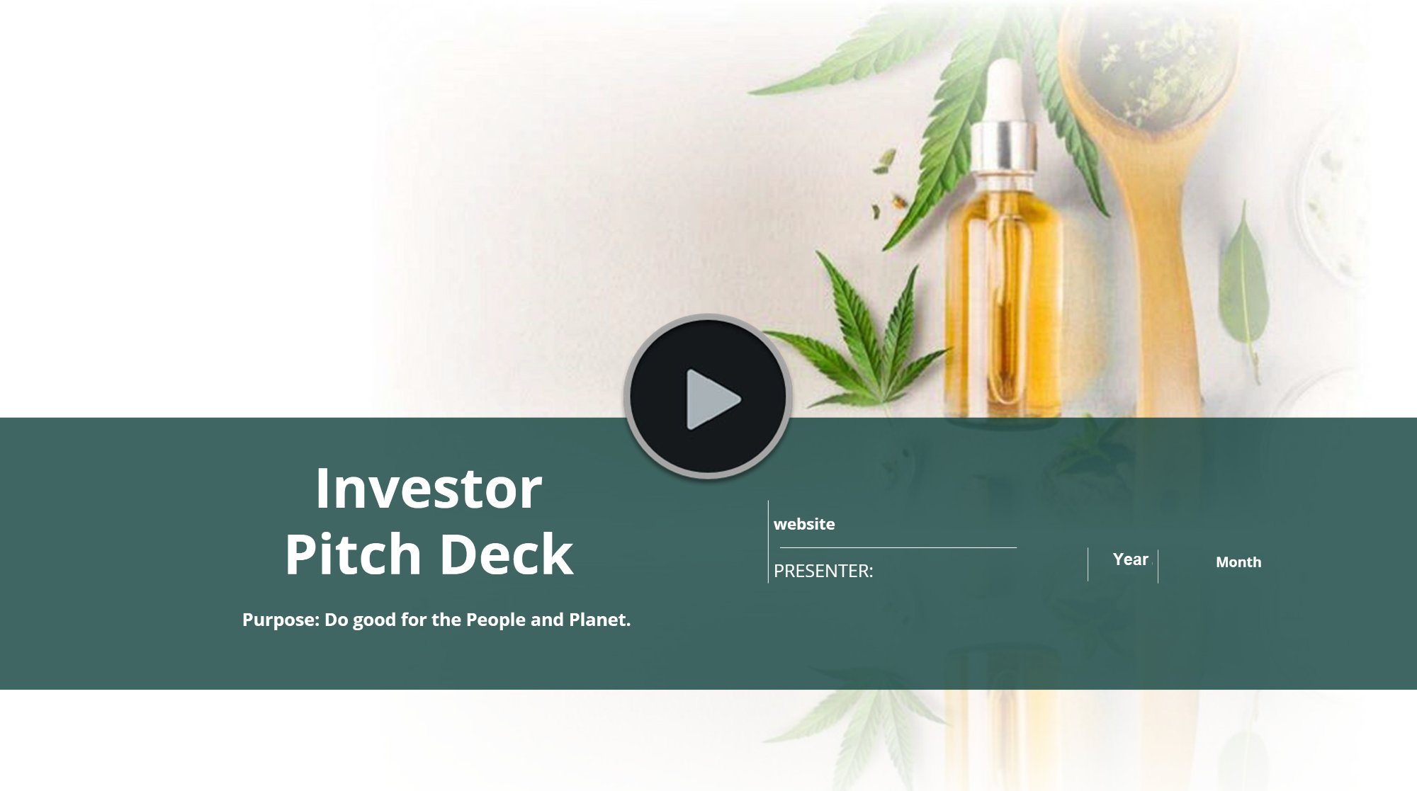 Hemp CBD Distribution Investor Pitch Deck Template