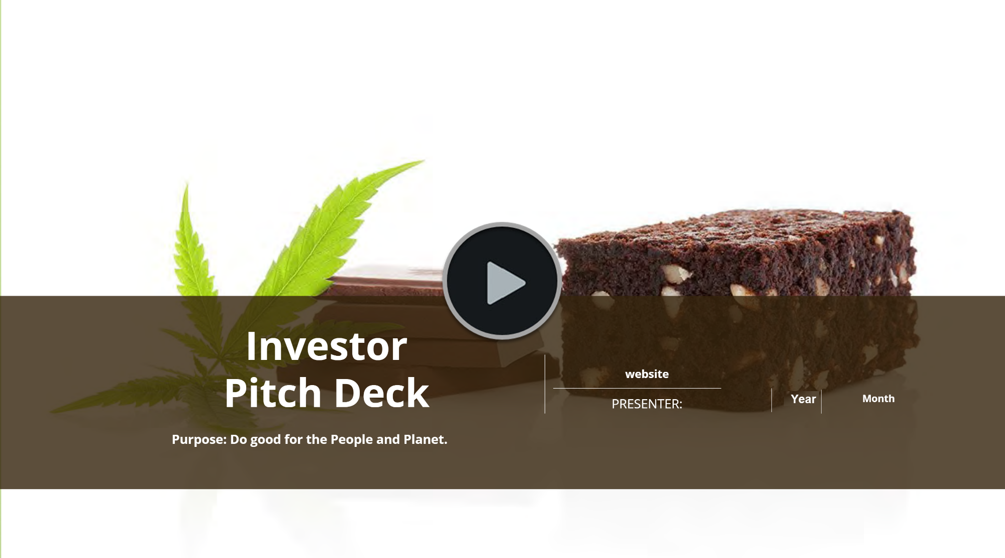 Hemp CBD Retail Lounge Investor Pitch Deck Template