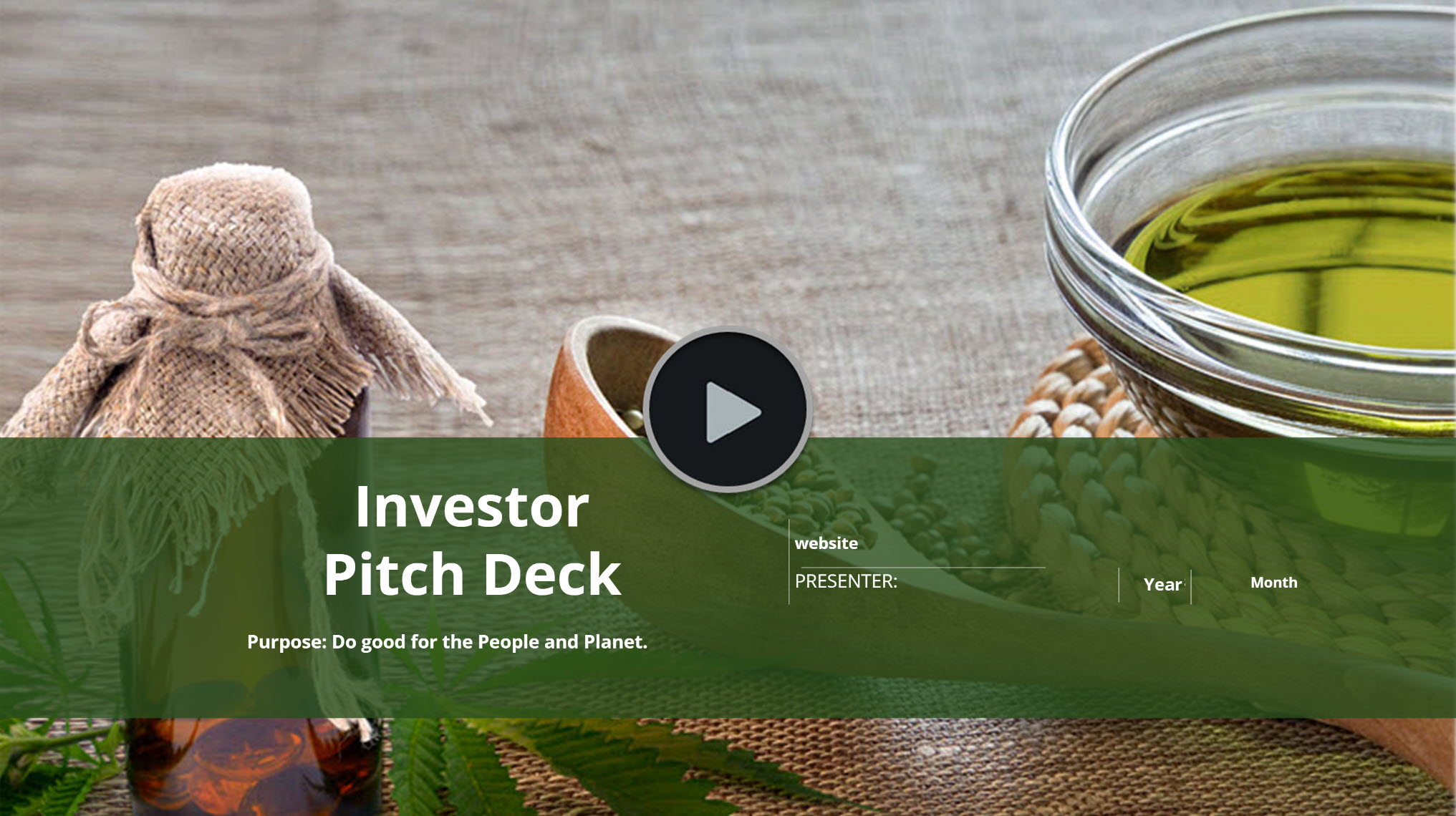 Hemp/CBD Vertically Integrated Investor Pitch Deck Template