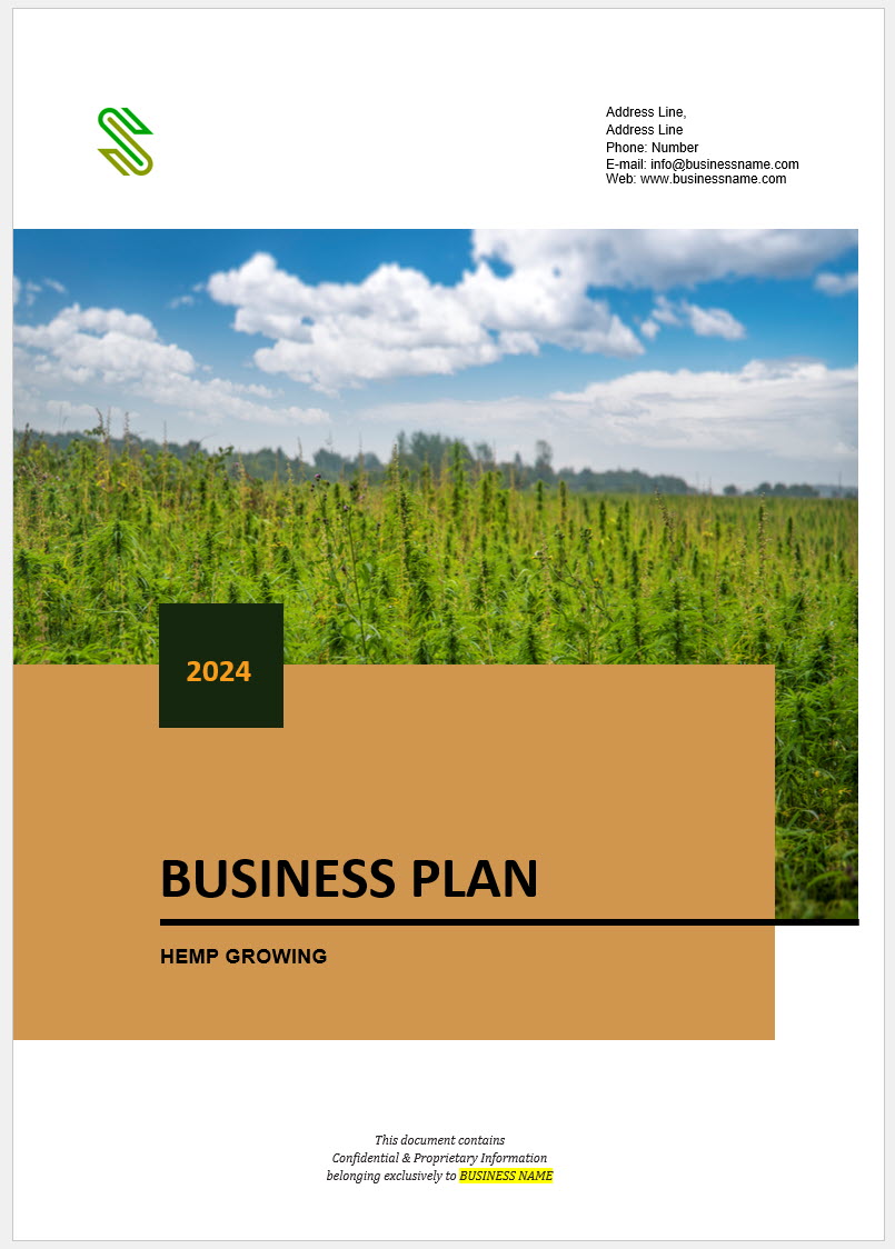 Hemp Cultivation Business Plan Template