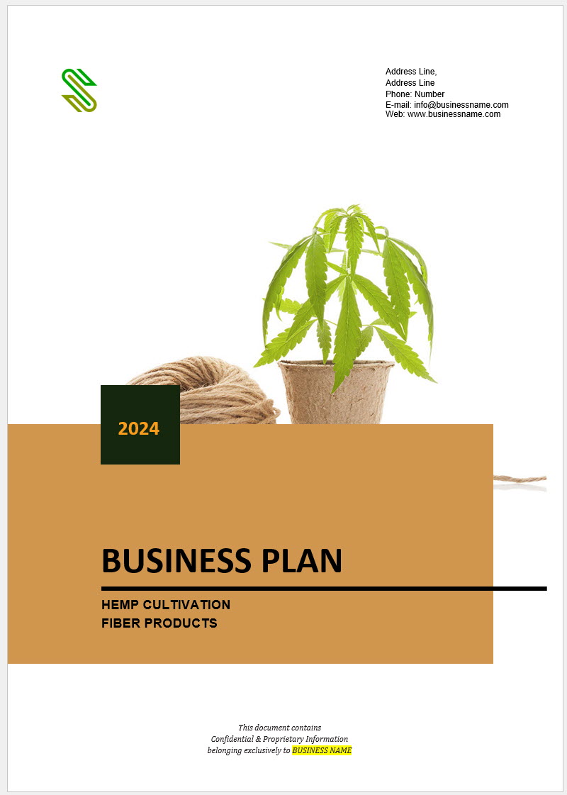 Hemp Fiber Manufacturing Business Plan Template