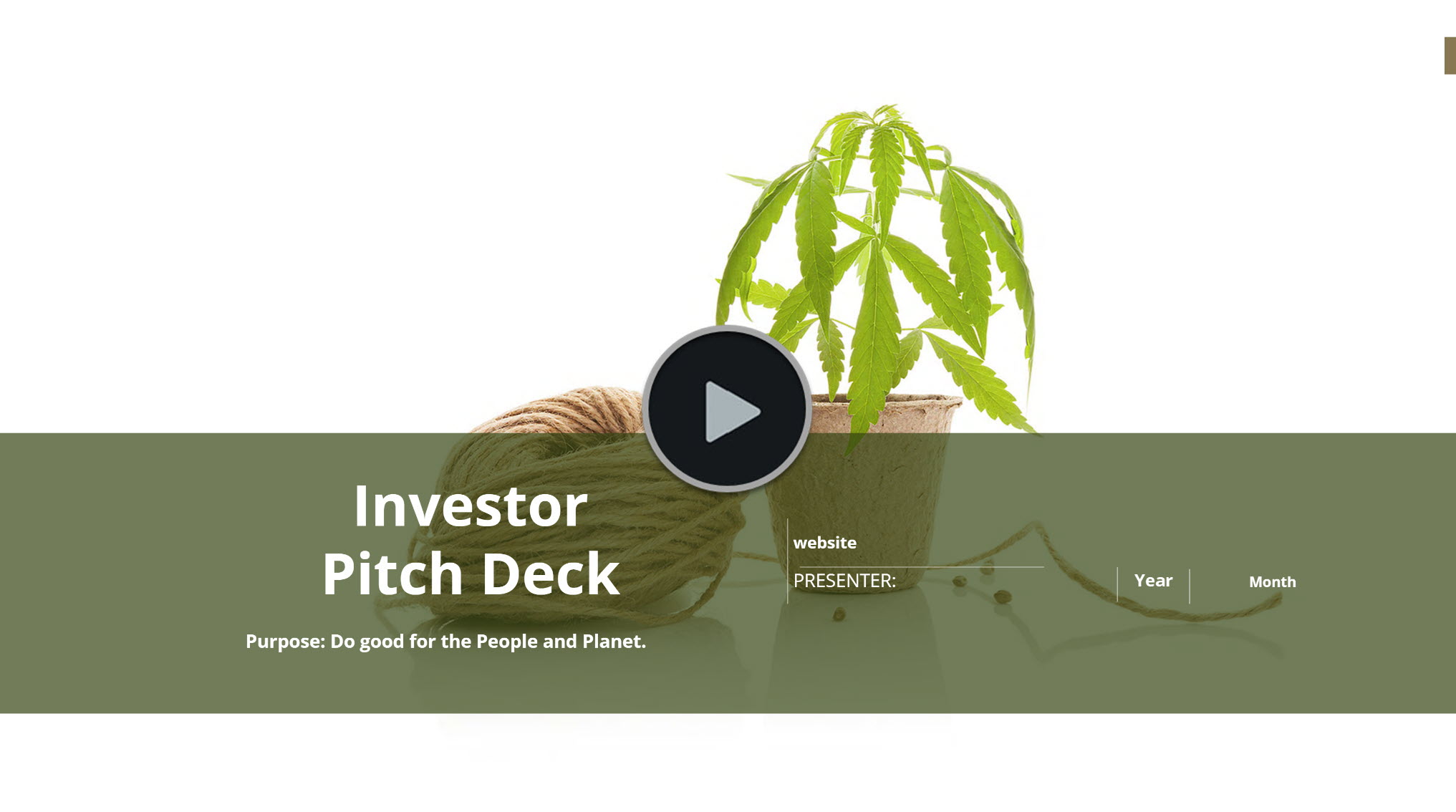 Hemp Fiber Manufacturing Investor Pitch Deck Template