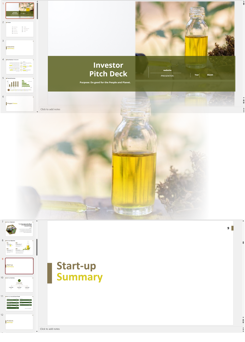 Hemp/CBD Extraction Investor Pitch Deck Template