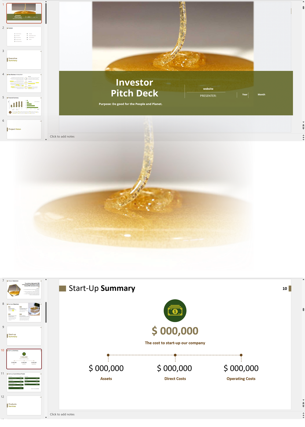 Hemp CBD Solventless Extraction Lab Investor Pitch Deck Template