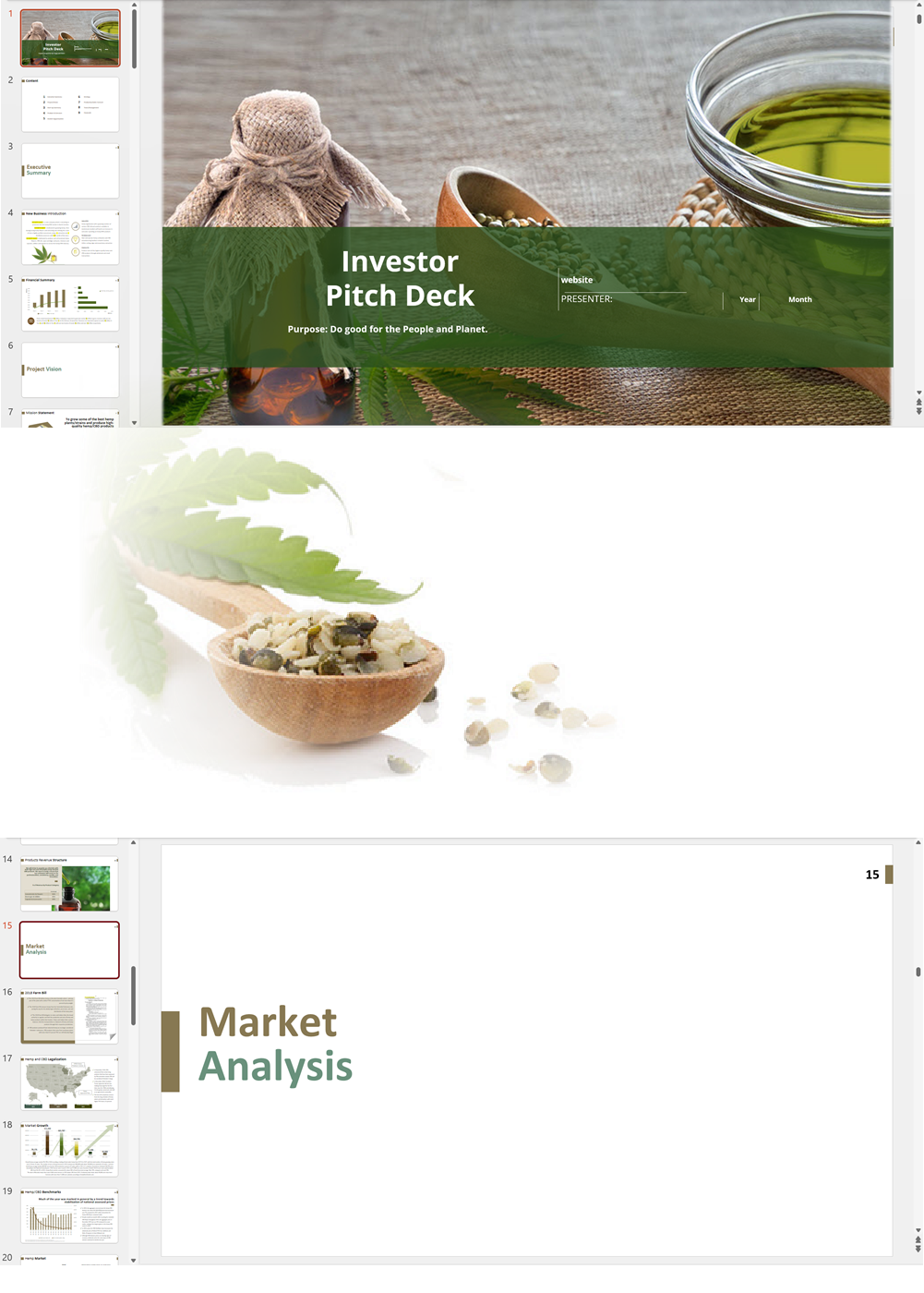 Hemp/CBD Vertically Integrated Investor Pitch Deck Template