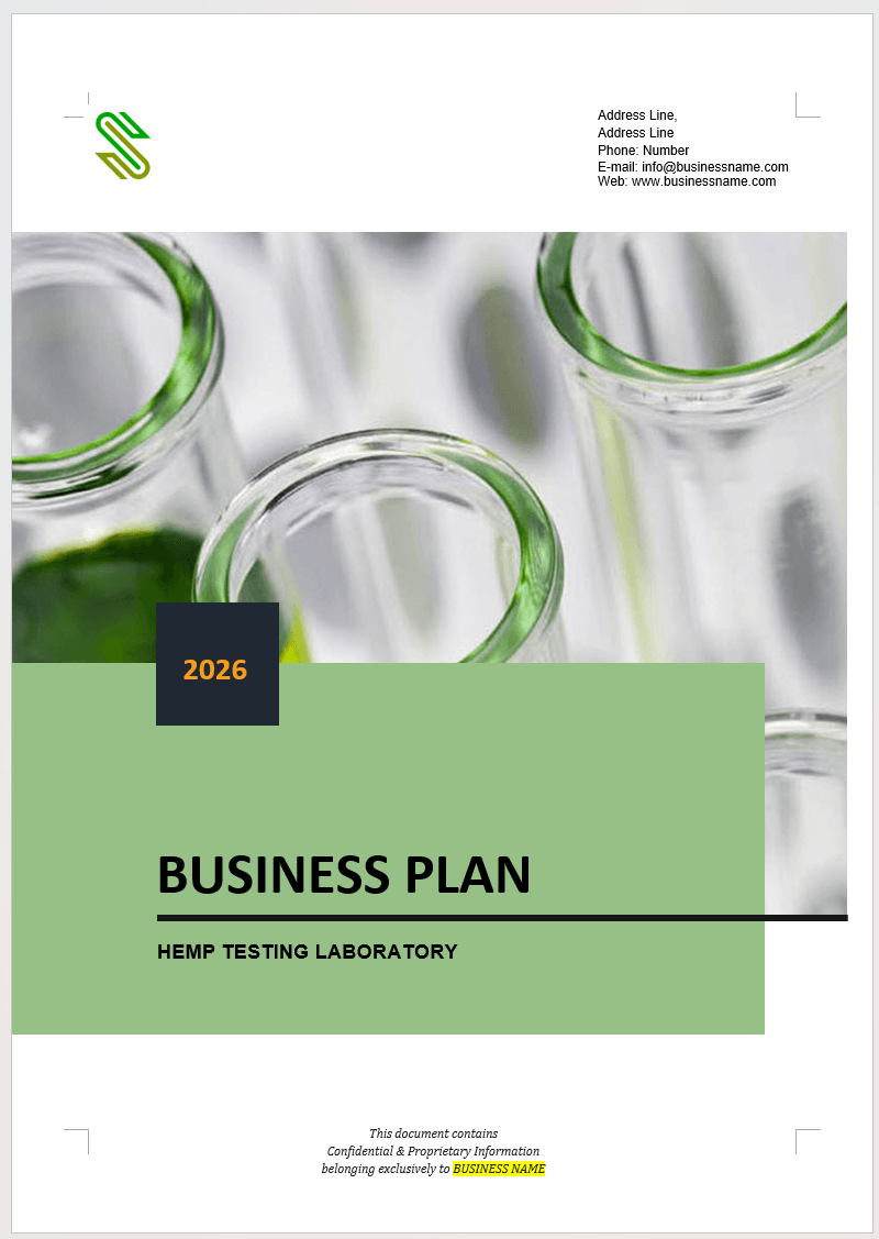Hemp Testing Laboratory Business Plan Template