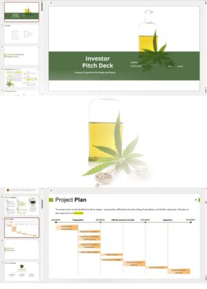 Hemp CBD Extraction Manufacturing and Retail Investor Pitch Deck Template