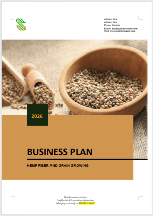 Hemp Fiber and Grain Cultivation Business Plan Template